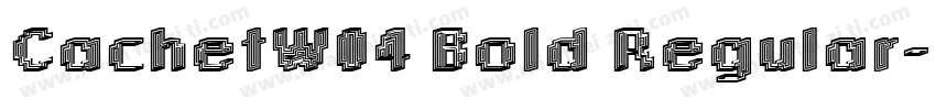 CachetW04 Bold Regular字体转换